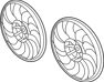 Left Radiator Fan - 92191939