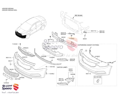LAMP ASSY-FR FOG RH - 92202A7050