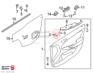زجاج خلفي - 935701R100S4