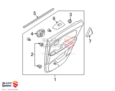 Rear Power Window Sub Switch Assembly, Right - 935802H1009P