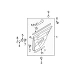 صورة زر تحكم زجاج خلفي يسار