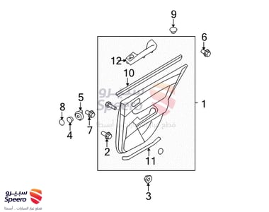 زر تحكم زجاج خلفي يمين - 935803K110QS