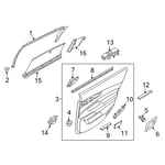 صورة زر تحكم زجاج خلفي يسار