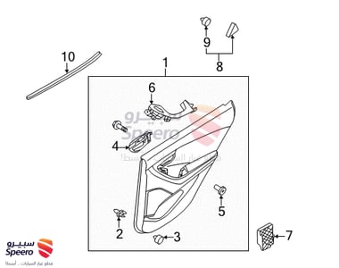 Rear Power Window Sub Switch Assembly, Left - 935803X011RY