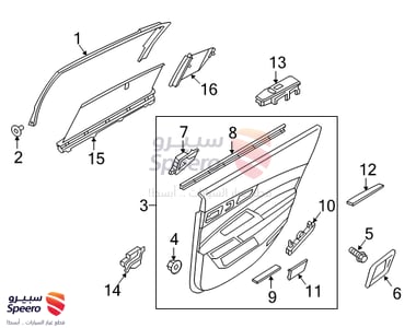 Rear Power Window Sub Right Switch Assembly - 935903T300AHV