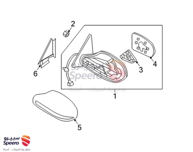 مراية جانبية يمين - 963019N84A