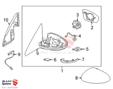 غطاء مراية جانبية يمين - 963736CA9A
