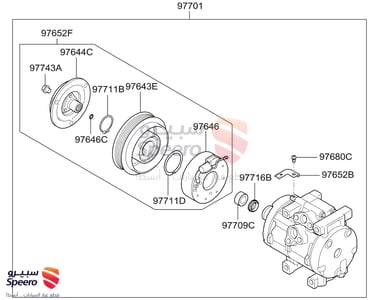 DISC & HUB ASSY-A/C COMPRESSOR - 976444D900