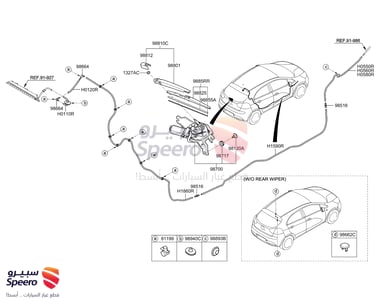 ARM ASSY-RR WIPER - 988112P000