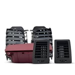 صورة بكج درج فوق طبلون كامل عنابي و ديكور ريش مكيف وسط،  ديكور ريش مكيف أطراف جانبية هايلكس 2006-2015