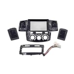 صورة بكج ديكور شاشة مع ريش مكيف وسط واطراف جانبية اللون الاسود هايلكس 2012-2015