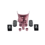 صورة بكج ديكور قير عنابي دبل و ريش مكيف وسط، مع اطراف جانبية اسود هايلكس 2006-2015