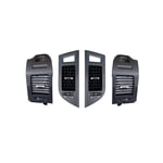 صورة بكج طقم ديكورات ريش مكيف وسط اسود و ريش مكيف اطراف جانبية اسود باجيرو 2007-2022