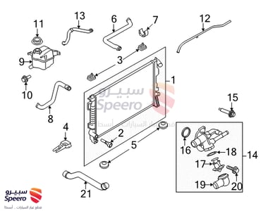 قربة ماء رديتر - CA8Z8A080A