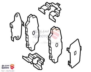 طقم فحمات فرامل خلفية - D4080JA01D