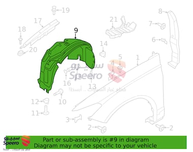 بطانة رفرف امامي يمين - DS7Z16102A
