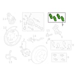 طقم فحمات فرامل خلفية 0446602430