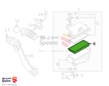 فلتر هواء مكينة - 1780177050