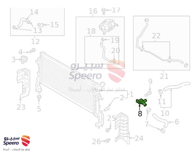 كوع قسام ماء رديتر - 25329F3300