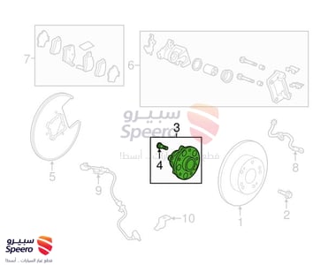 فلنجة خلفي يسار - 42200T2AA61
