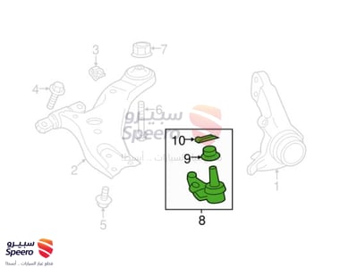 Front Lower Right Control Arm Ball Joint - 4333039845