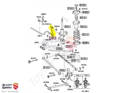 مسمار عمود توازن خلفي - 4883033010