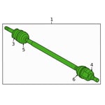 Front Left Axle Shaft 49500L2900