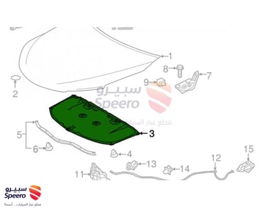 لباد كبوت تويوتا كورولا 2007-2001