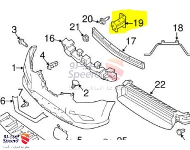 قاعدة جسر صدام امامي يسار - 622114CL0A