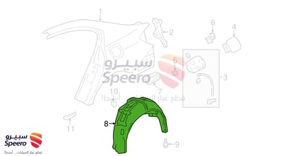 بطانة رفرف خلفي يمين