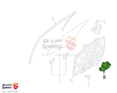 دينمو زجاج امامي يسار - 82450B1000