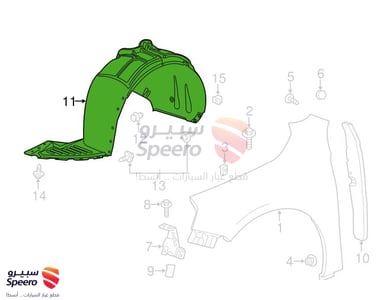 بطانة رفرف امامي يسار - 84204442