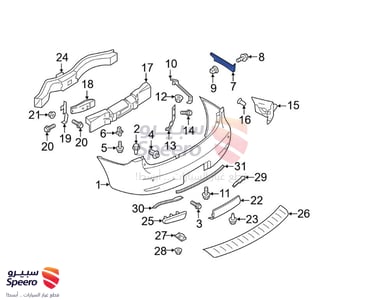 عظمة صدام خلفي يمين - 852201LA0A