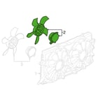 صورة مروحة رديتر يمين مع الدينمو