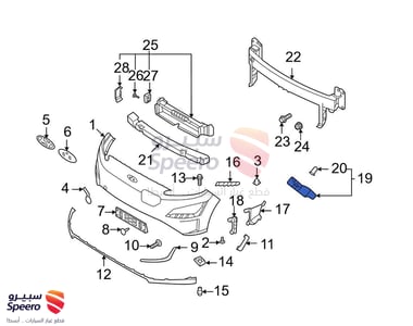 عظمة صدام امامي يسار - 86513J9CA0