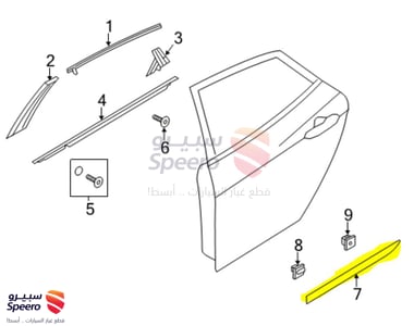 زيق باب خلفي يسار - 877213V000