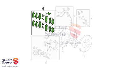 طقم فحمات فرامل امامية