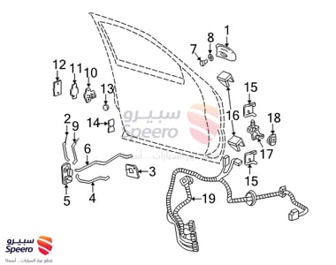 يد باب خارجي امامي يسار - 19245505