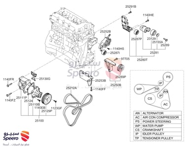 Engine belt - 2521225000
