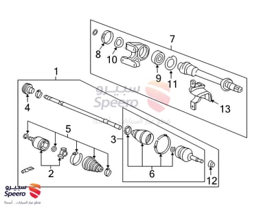 Driveshaft Assembly, Passenger Side - 44305TA0A01