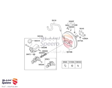 brake booster - 591102K300