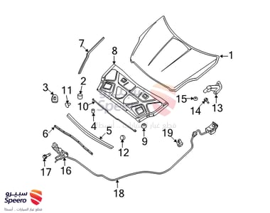 قفل كبوت - 65601ZX60A