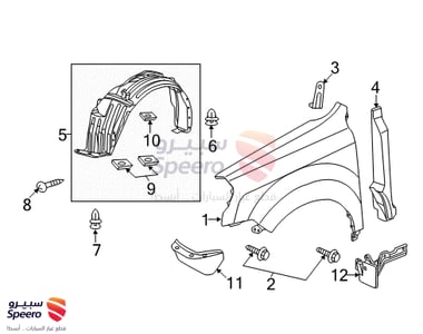 بطانة رفرف امامي يسار - 74151SZAA00
