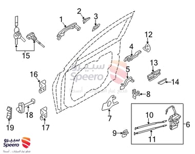 قفل باب امامي يمين - 813203V010
