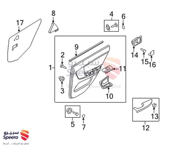 زر تحكم زجاج خلفي يمين - 935802F50087
