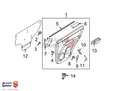 Rear Power Window Sub Left Switch Assembly - 935803E2306W