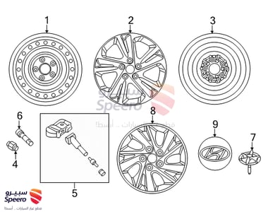WHEEL ASSY-STEEL - 52910F2000