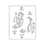 صورة طقم فحمات فرامل امامية