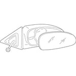 صورة Outside Rear View Mirror Assembly, Left