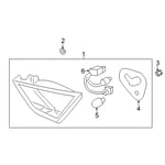 صورة Lamp Assembly-Rear Combination Inside, LH